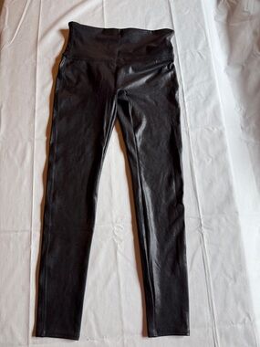 NWOT SPANX Black Faux Leather Leggings